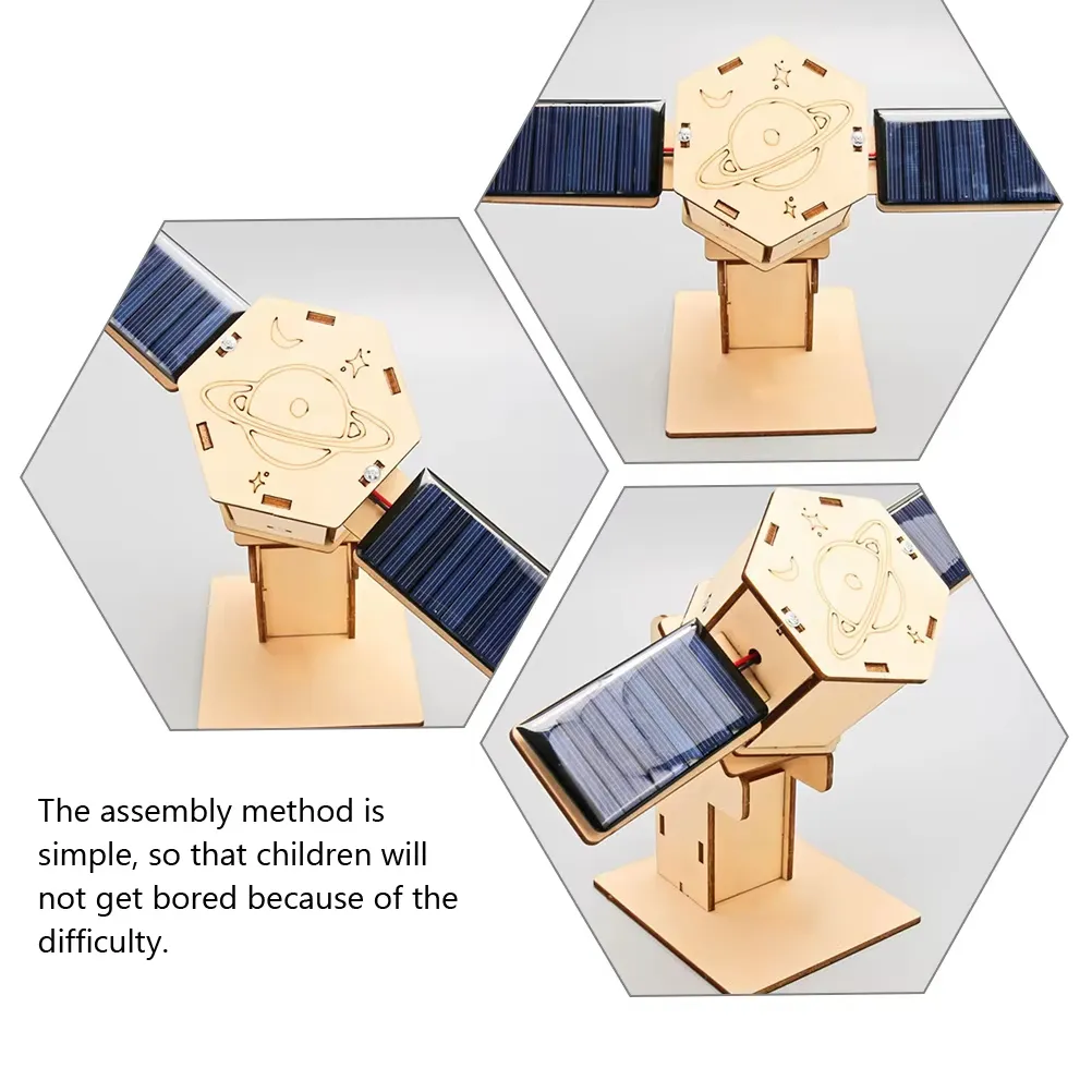 Diy Technology Small Production Stem Experimental Teaching Aids Space Model Artificial Satellite Educational Toys Solar Power Toy Kit Science – image 7
