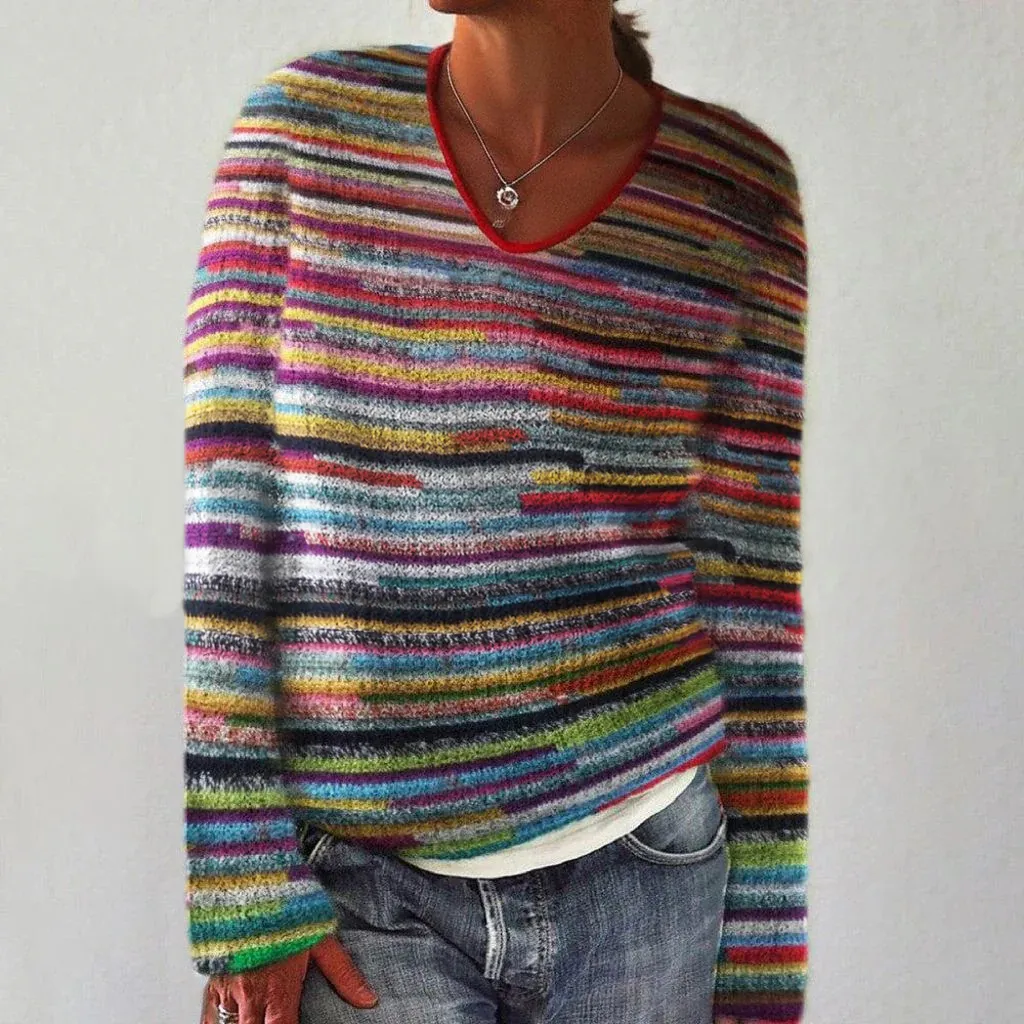 3D Printed Women's Flower Pattern Pullover Sweater - Style 1-S