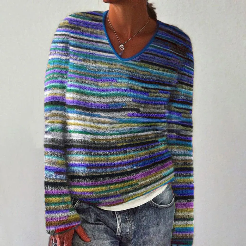 3D Printed Women's Flower Pattern Pullover Sweater - Style 2-Xxxl