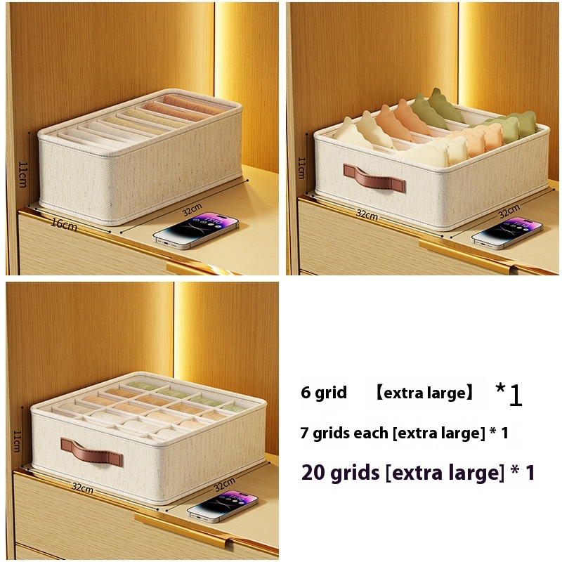 Multifunctional Home Underwear Storage Box Bedroom Underpants Drawer Compartment