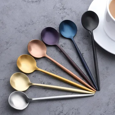Bida 304 stainless steel round Portuguese tea spoon 6Pcs Set - Shop at LoveMi