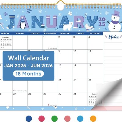 18-month Calendar From January 25 To June 26