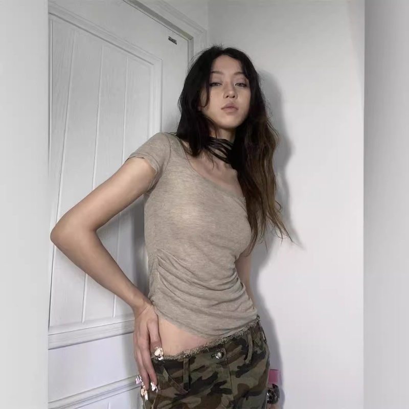 Retro Waste Soil Style Top Reverse T-shirt