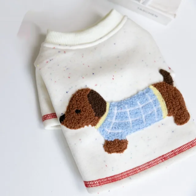 Autumn And Winter Home Warm VIP Teddy Pet Brushed Hoody White - Shop at LoveMi