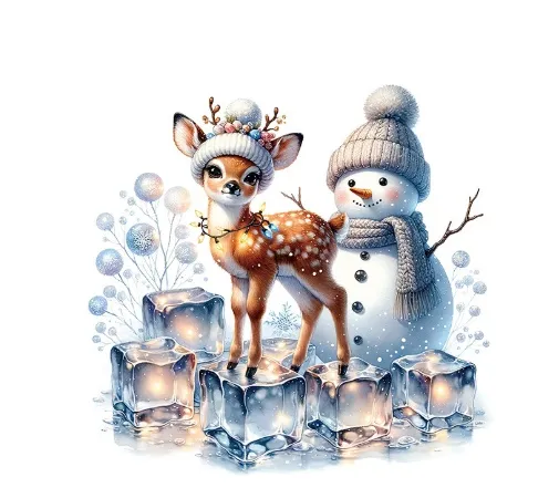 Christmas Glazing Plate Glass Decorative Sticker - Sd33176