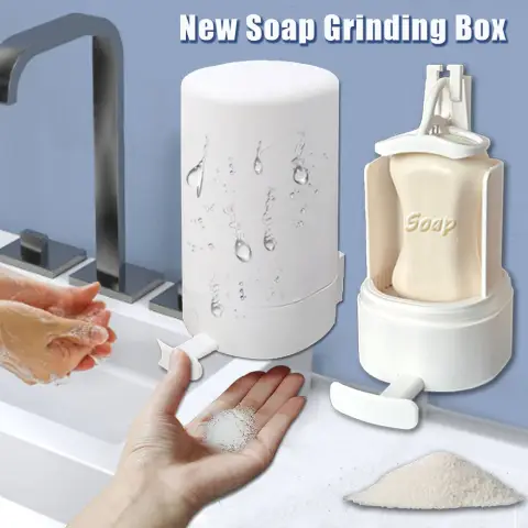 Soap Grinder Dispenser Box Wall Mounted Dry Organizer Box