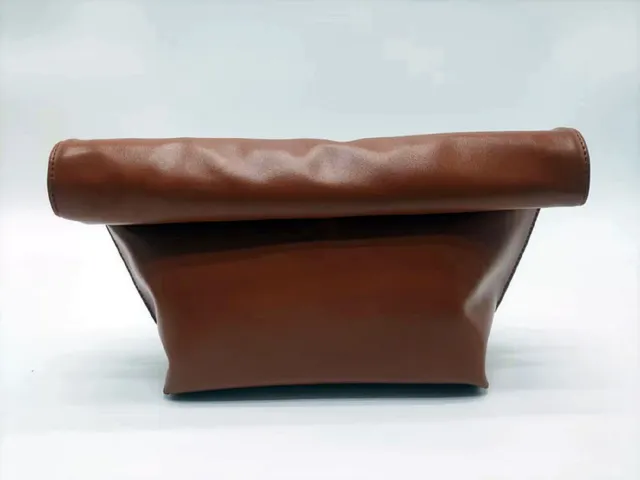 New Trendy Simple Curling Envelope Fashionable Elegant Clutch Bag For Women Brown - Shop at LoveMi