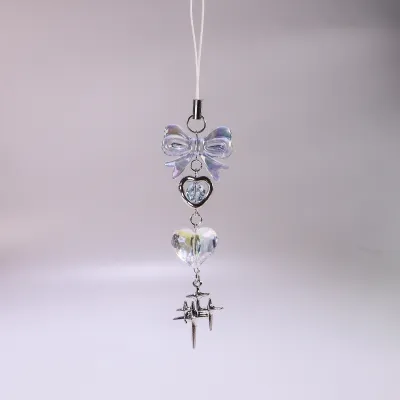 Beads Blue Clear Heart Ornaments