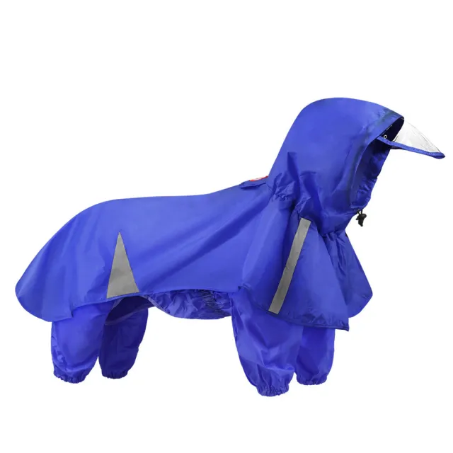 Pet Fashion Personalized Cloak Hooded Raincoat Blue - Shop at LoveMi