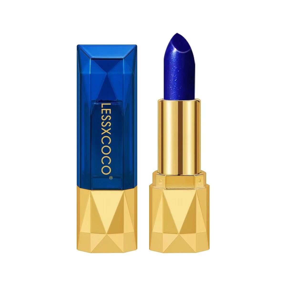 Gold Tube Blue Lipstick
