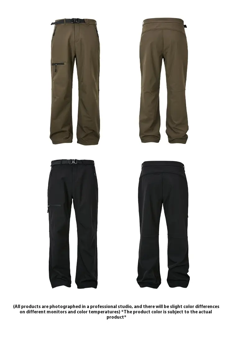 Autumn And Winter Outdoor Fleece-lined Casual Trousers
