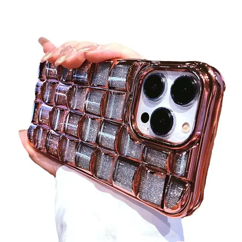 Three-dimensional Lattice Plating Phone Case Gradient Soft Shell