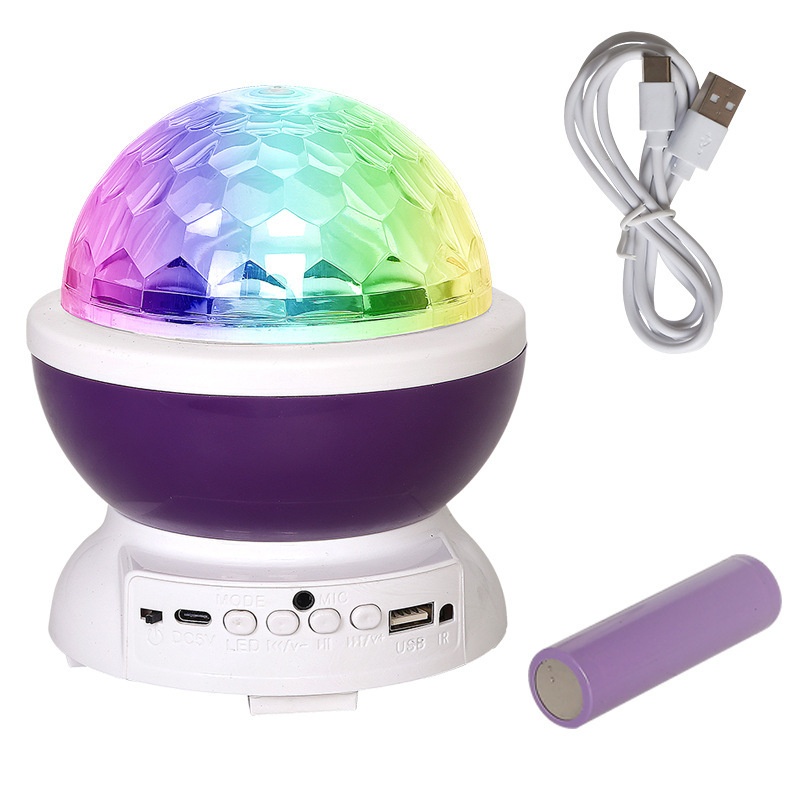 Enceinte Karaoké Bluetooth avec Lumière Rotative - Subwoofer Sans Fil, Option Micro, - Photo 5 sur 8