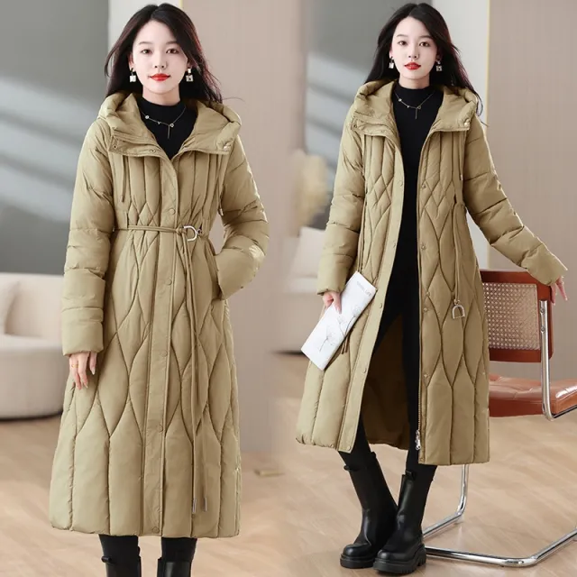 Women's Mid length Thermal Cotton padded Coat Champagne 2Xl - Shop at LoveMi