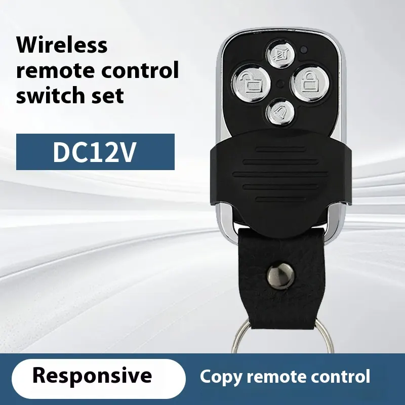 Metal Copy Leather Ring Remote Control Garage Door Wireless
