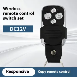Metal Copy Leather Ring Remote Control Garage Door Wireless Remote Control