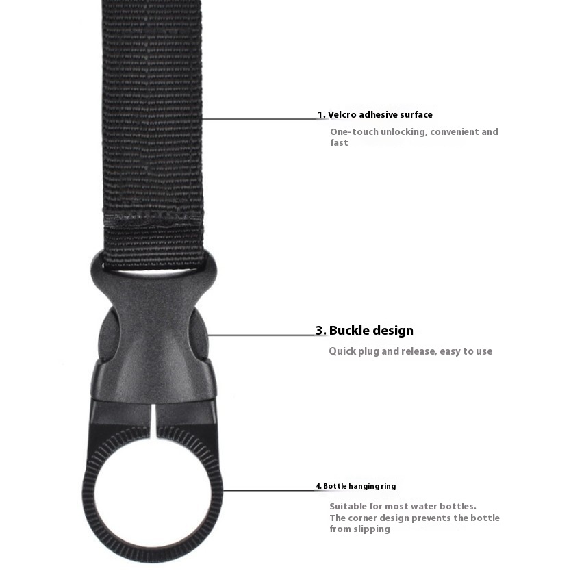 Outdoor Tactics Nylon Water Bottle Hanging Buckle Webbing