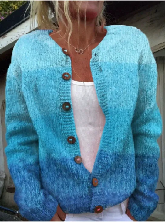 3D Digital Printing Cardigan Knitted Coat Imitation Sweaters Women's Clothing Jlkswtsx550 - Shop at LoveMi