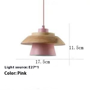 Alloy Japanese Wooden Modern Minimalist Restaurant Small Pendant Lamp - Image 2