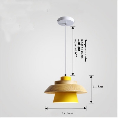 Alloy Japanese Wooden Modern Minimalist Restaurant Small Pendant Lamp - Image 7