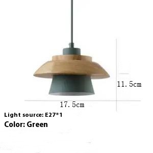 Alloy Japanese Wooden Modern Minimalist Restaurant Small Pendant Lamp - Image 10