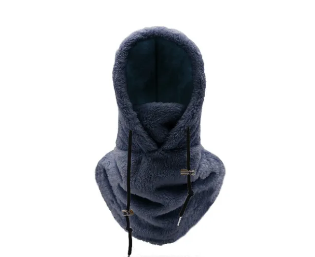 Winter Outdoors Cycling Sports Wind proof Cap Cold Protection Thickening Scarf Hat Navy Blue - Shop at LoveMi