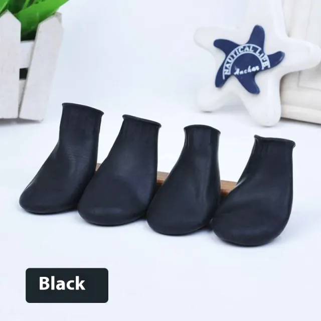 Rubber Foot Strap Waterproof Shoe Cover Pet Boots Black - Shop at LoveMi
