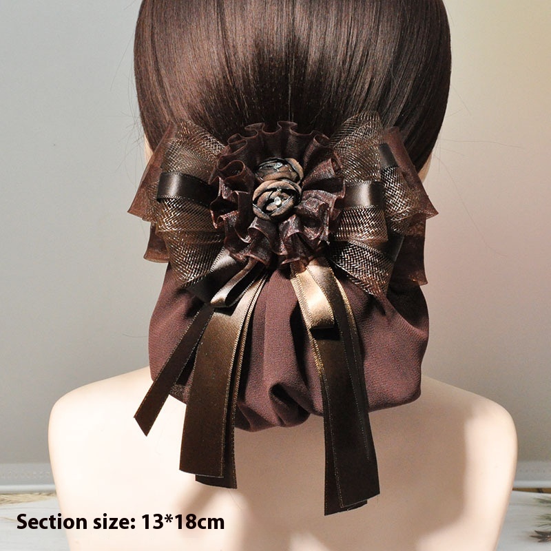 Catering Cleaning Work Headdress Flower Women's Hair Bun Extensions Net Bag