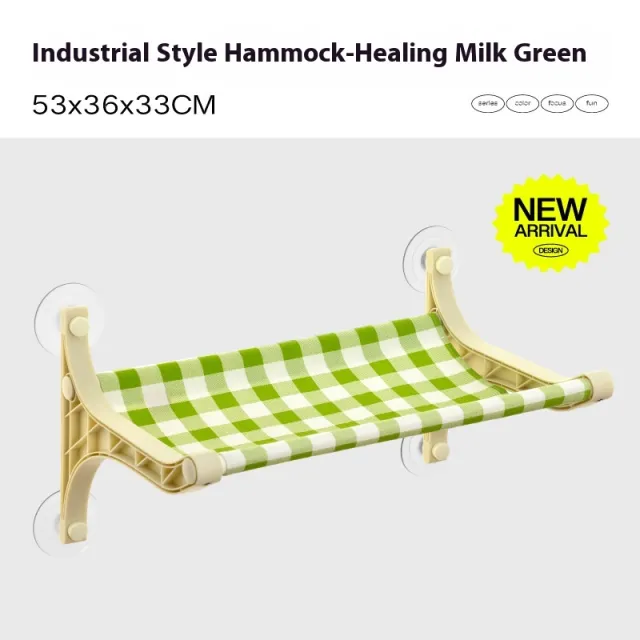 Cat Hammock Window Sucker Hanging Balcony Glass Swing Cured Milk Green - Shop at LoveMi