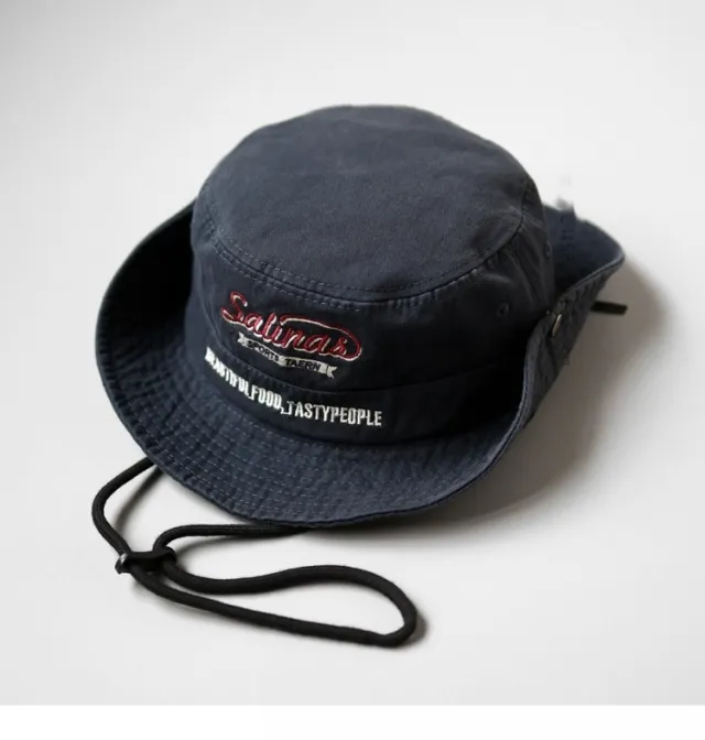 Japanese Style Workwear Lace up Fishing Hat Navy - Shop at LoveMi