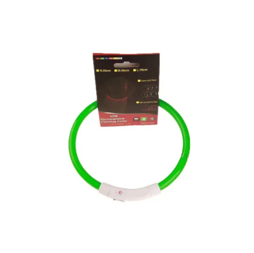 Pet Flashing Collar USB Rechargeable Glowing Necklace Safety Collar Light Up Collars For Night Walking Electric Dog Collar Neon Green - Shop at LoveMi