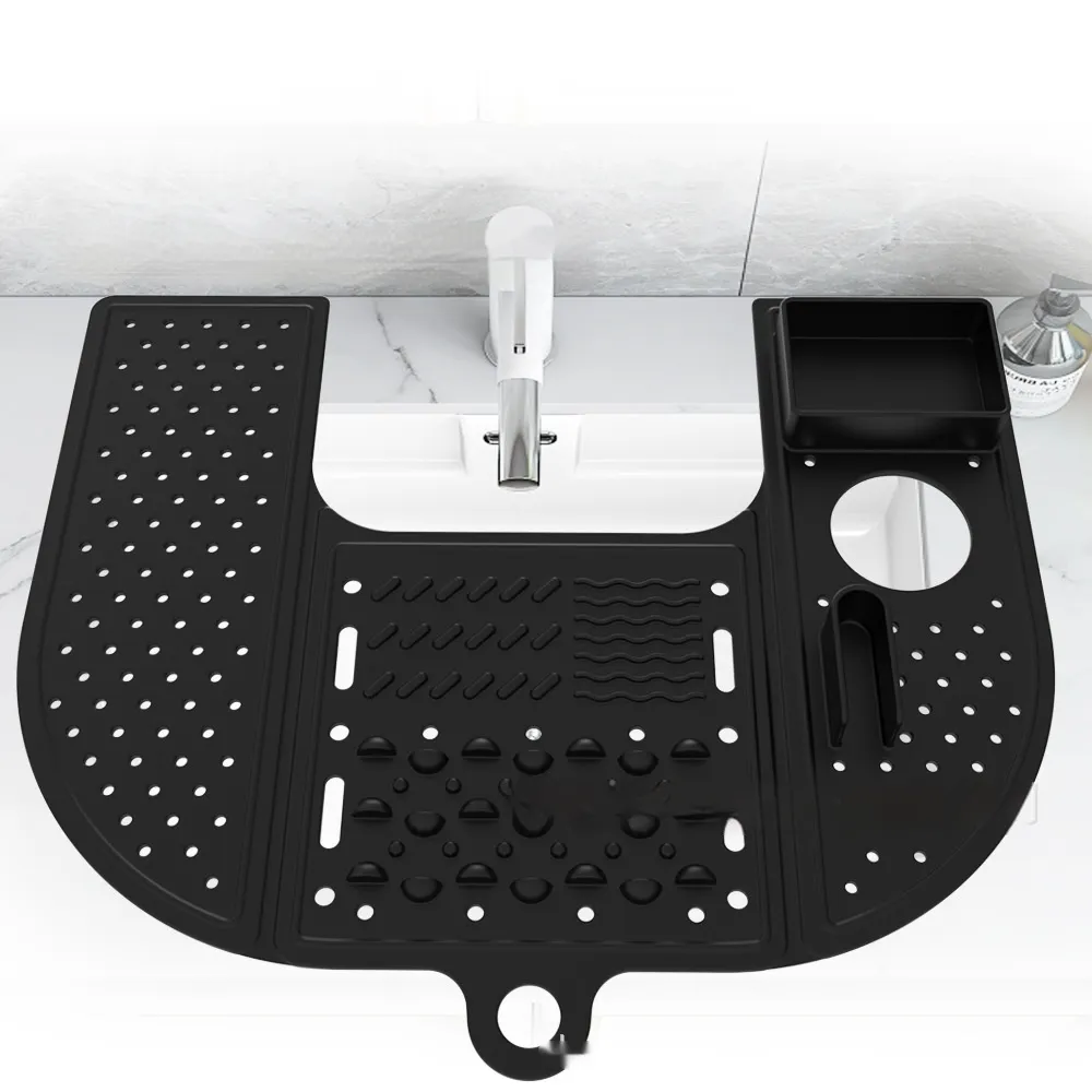 Foldable Sink Dresser Tool Pad Silicone - 1 Style Black