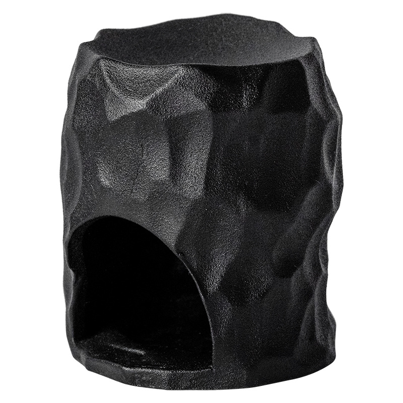 Ceramic Candle Holder, Black
