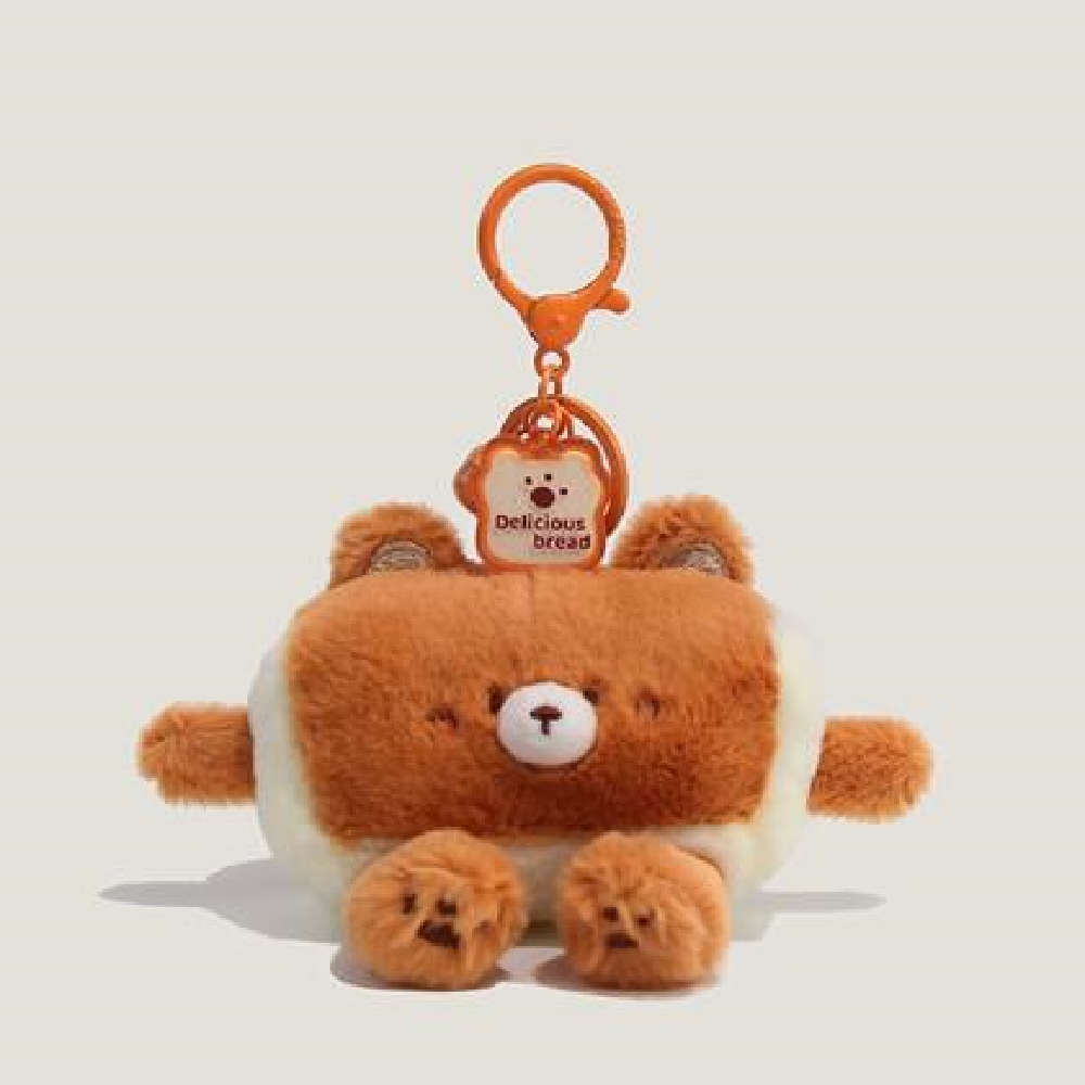 Bread Bear Keychain Pendant Cute Plush
