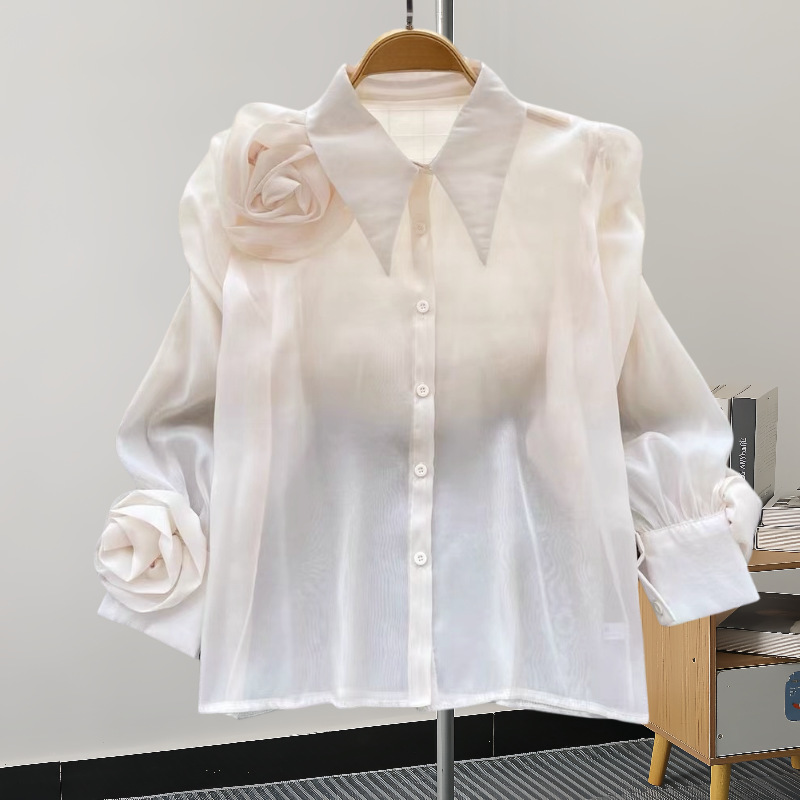 Lady's Flower Top Temperament Wild Shirt