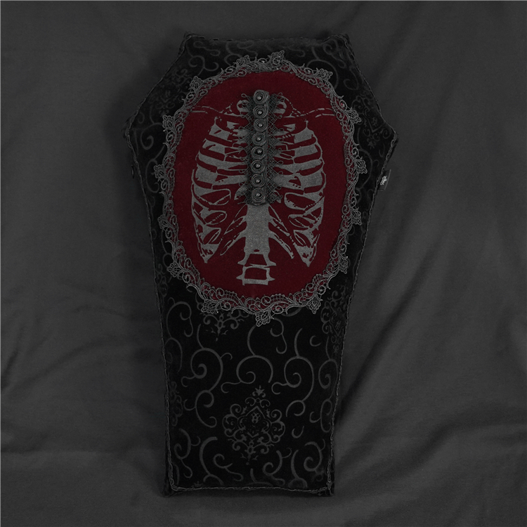 Terrifying Rib Coffin Shaped Long Pillow
