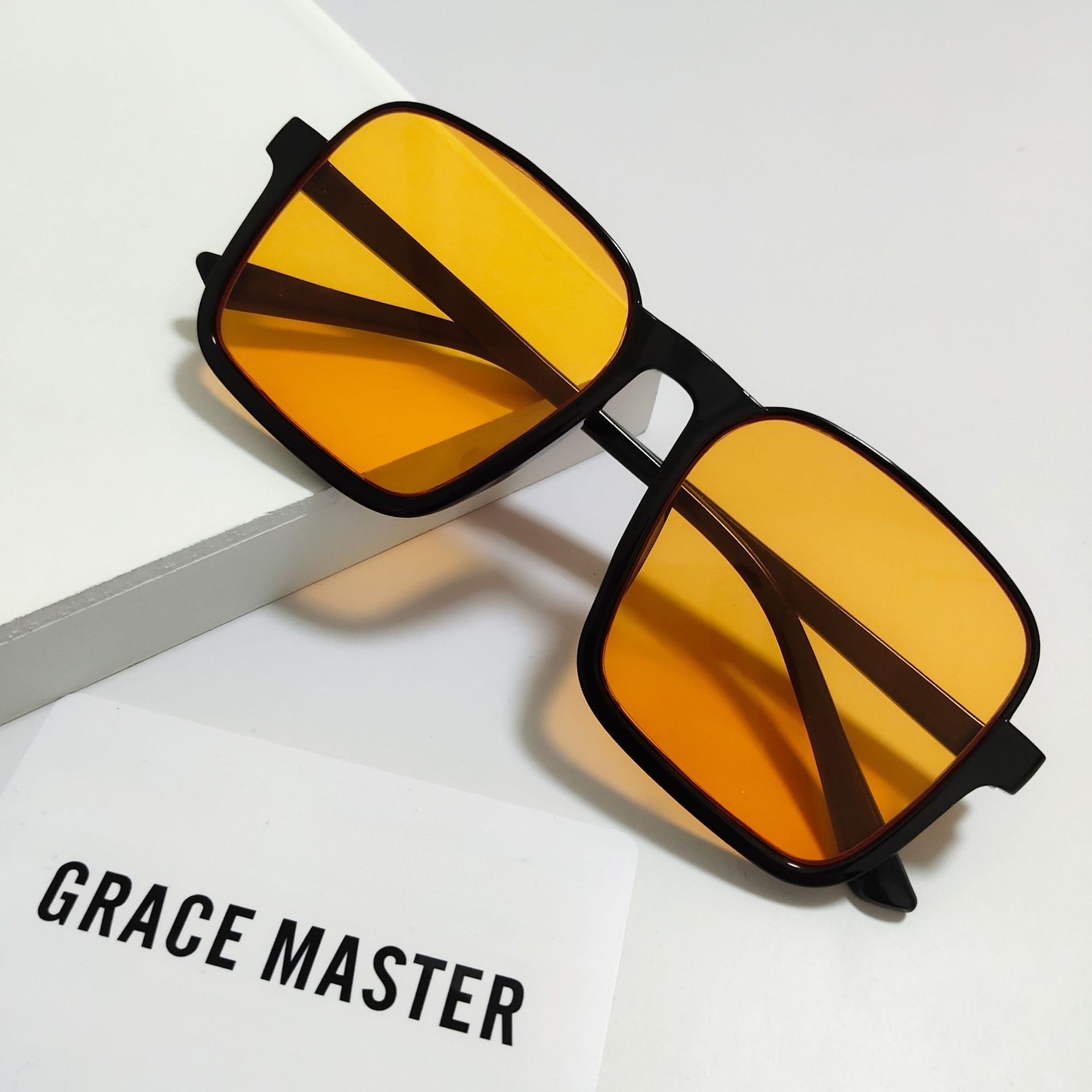 Women's Retro Simple Square Semi-rimless Sunglasses - Image 9