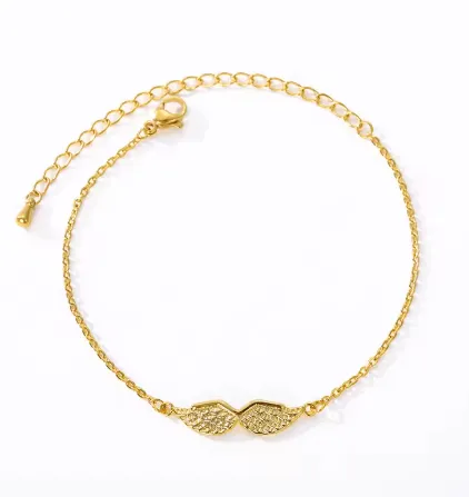 New Angel Wings Charm Bracelet Gold Plating - Shop at LoveMi