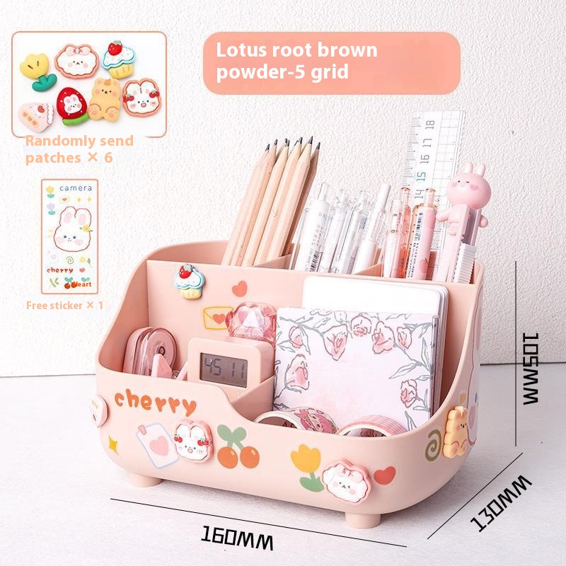 Student Desktop Pencil Case Stationery Storage Box Pen Holder - Image 4