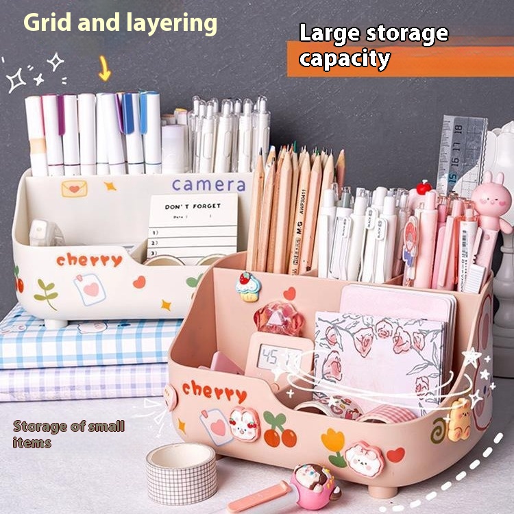 Student Desktop Pencil Case Stationery Storage Box Pen Holder