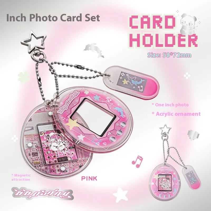 American Retro Pendant Star-chasing Mini Truck Mini Card Holder - Pink