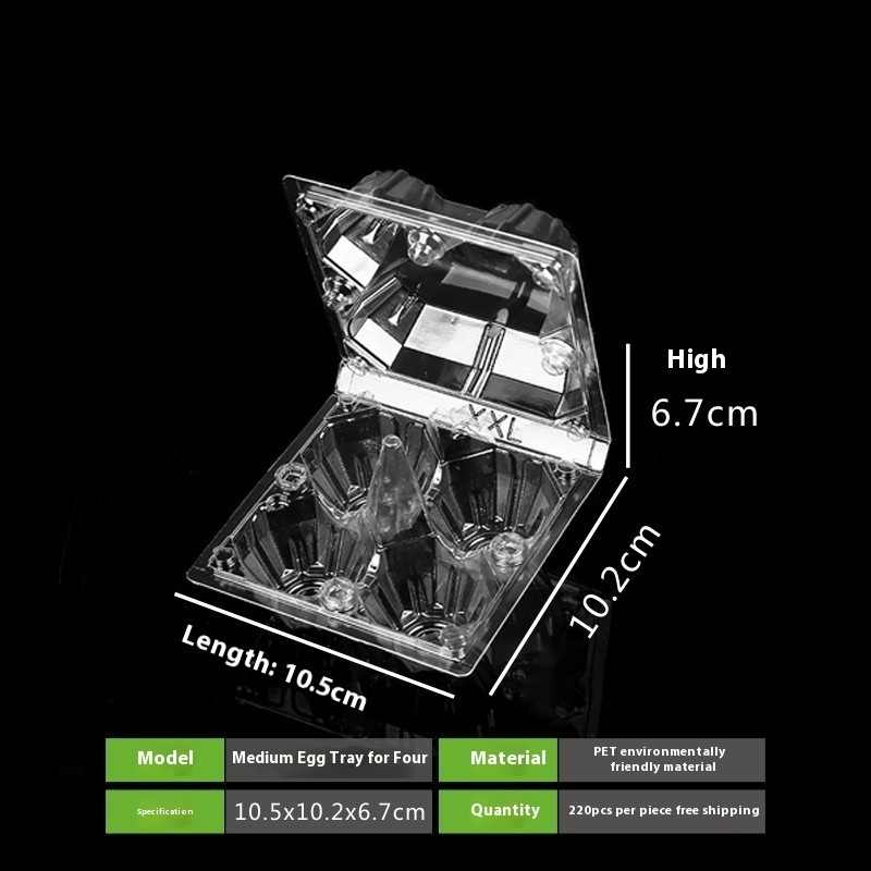 Shockproof Plastic Box Transparent Disposable Egg Rack