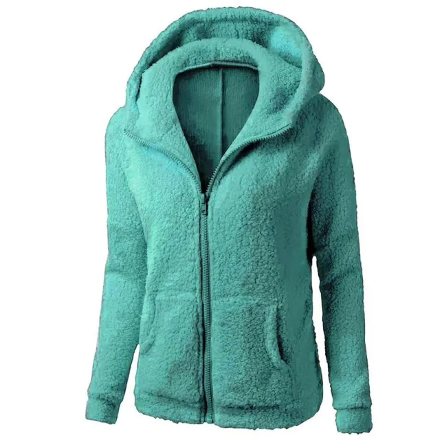 Fleece Sweatshirt Berber Fleece Jacket Cyan - Shop at LoveMi