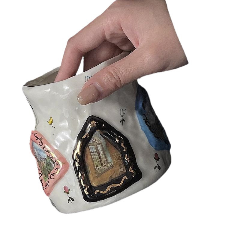 Retro Ceramic Design Hand-painted Water Cup