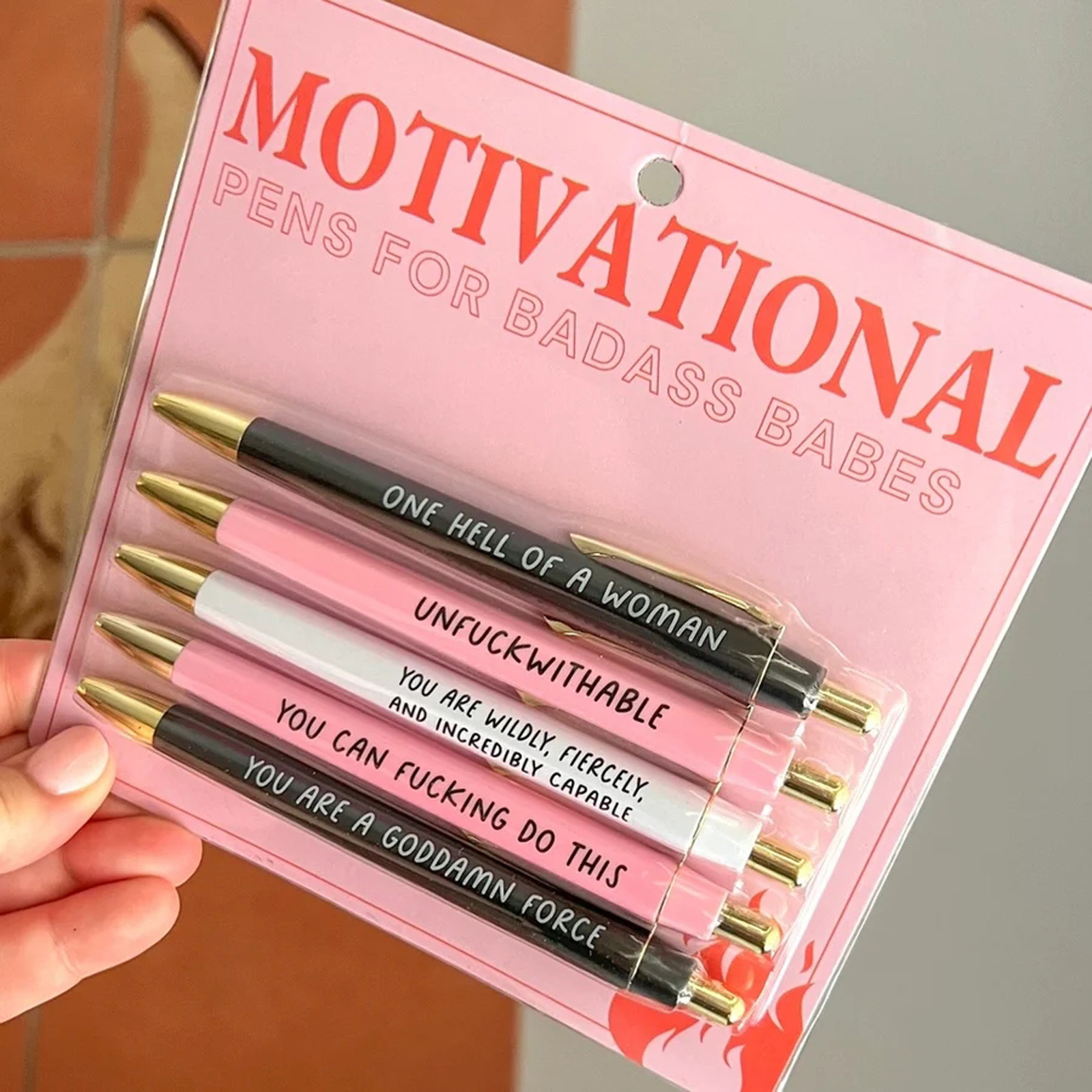 Encouragement Ballpoint Pen Set 5 Pcs