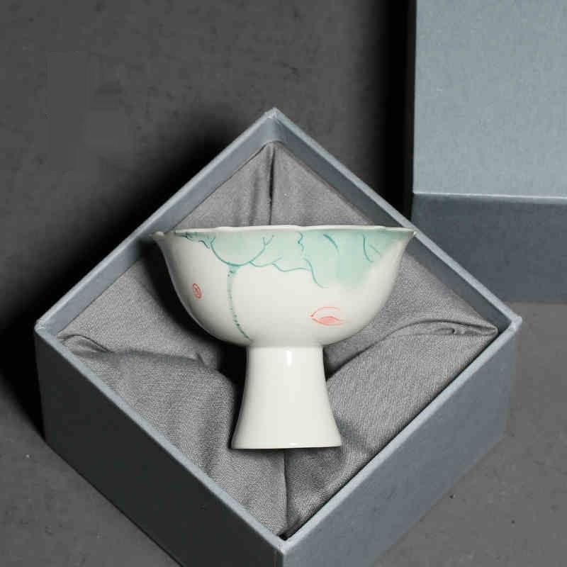 Hand Painted Lotus Goblet Sunflower Cup