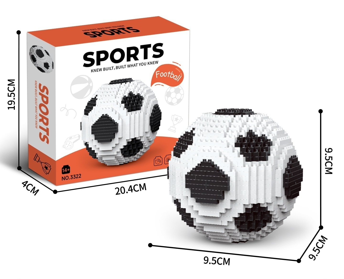 Title 2, Compatible With Football Field Building Blocks Toy