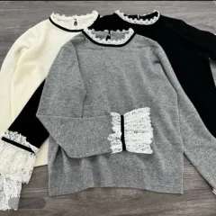 Knitted Sweaters Women's Clothing Top Soft And Warm - Black - View 1