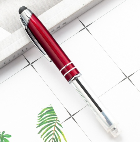 Multifunctional Metal Touch Screen Capacitive Stylus LED Light Office Ballpoint Pen - Image 6