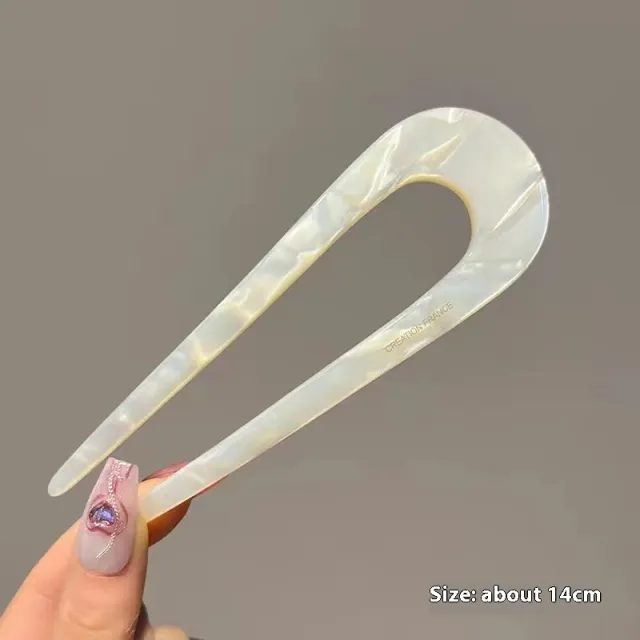 U shaped Hair Pin Female Bun Updo Hair Accessories Transparent Man Yuji - Shop at LoveMi